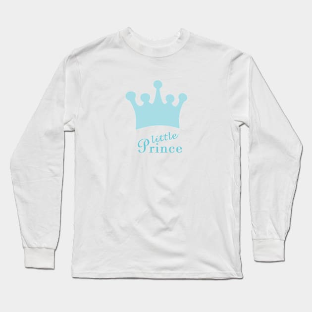 Little Prince with Blue Color Crown Long Sleeve T-Shirt by Star58